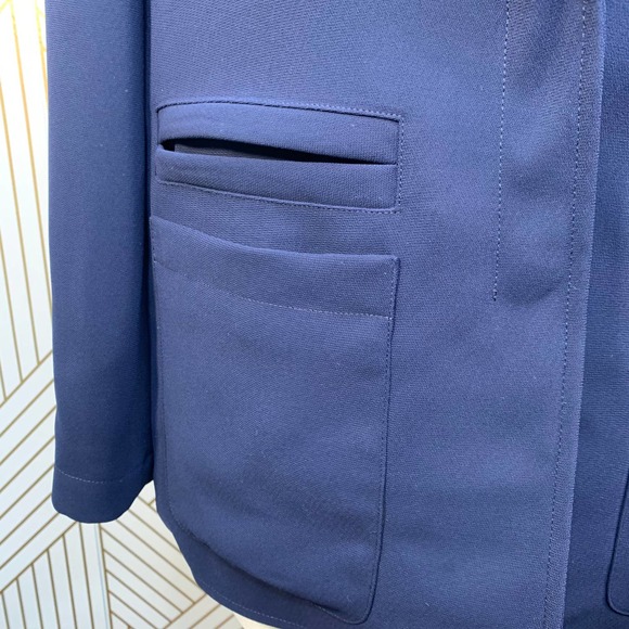 Rachel Comey Andes Blazer in Navy Blue Georgette - Picture 5 of 12